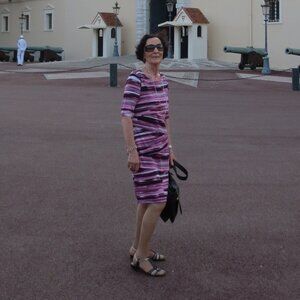 Striped layered dress